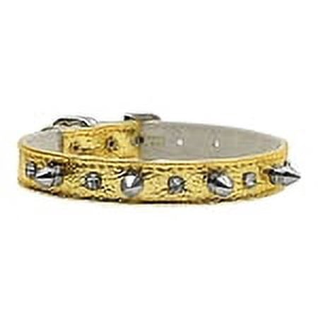 Mirage Pet Metallic Crystal and Spike Collars Gold 16