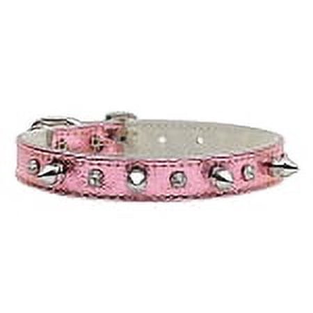 Mirage Pet Metallic Crystal and Spike Collars Pink MTL 16