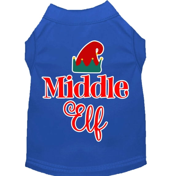 Christmas Pet Dog Cat Shirt Screen Printed, "Middle Elf"