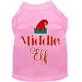thumbnail image 1 of Christmas Pet Dog  Cat Shirt Screen Printed, "Middle Elf", 1 of 11