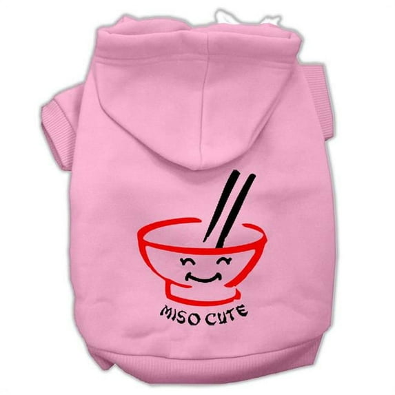 Mirage Pet Miso Cute Screen Print Pet Hoodies, Pink - Small 10