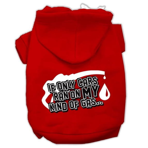 Mirage Pet My Kind of Gas Screen Print Pet Hoodies Red Size XXXL