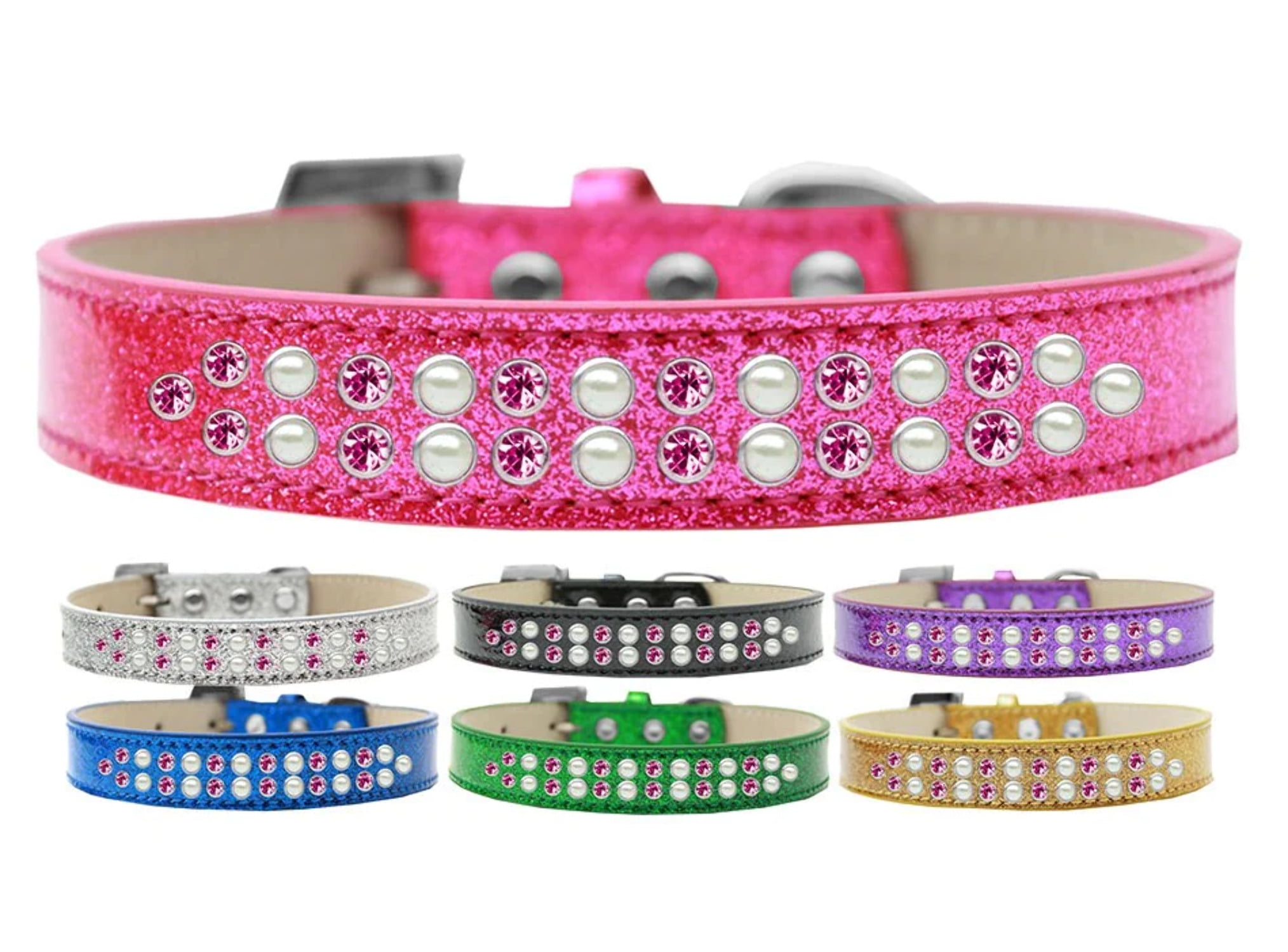 PRETTY PETUNIA CRYSTAL DOG COLLAR 1/2