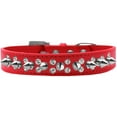 thumbnail image 1 of Pet and Dog Spike Collar, "Double Crystal  Silver Spikes", 1 of 8