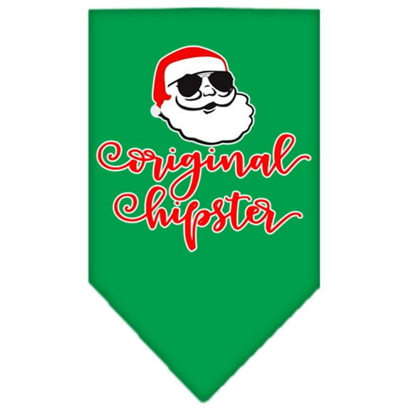 Mirage Pet Original Hipster Screen Print Bandana Emerald Green Small