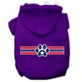 thumbnail image 1 of Pet Dog  Cat Hoodie Screen Printed, "Patriotic Star Paw", 1 of 10