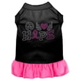 thumbnail image 1 of Mirage Pet  Peace Love Hope Breast Cancer Rhinestone Pet Dress, Black with Bright Pink - 2XL, 1 of 1