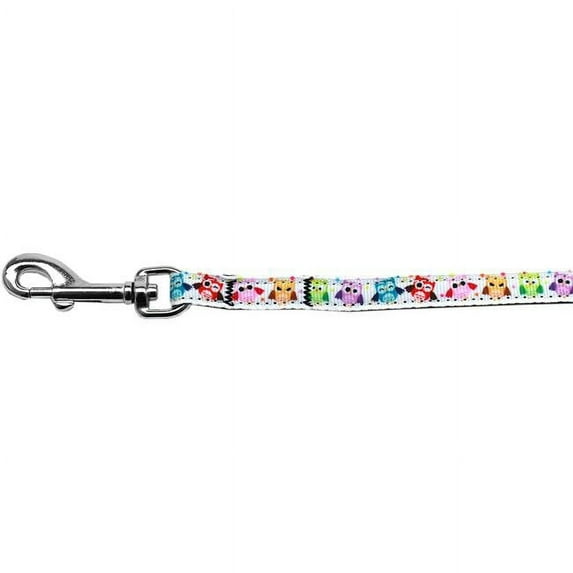 bright owls nylon ribbon pet leash 3/8 inch wide 4ft lsh