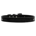 thumbnail image 1 of Mirage Pet Products 10-01 SmBkC .38 in.  - 10mm Faux Croc Two Tier Collars Black Small, 1 of 2