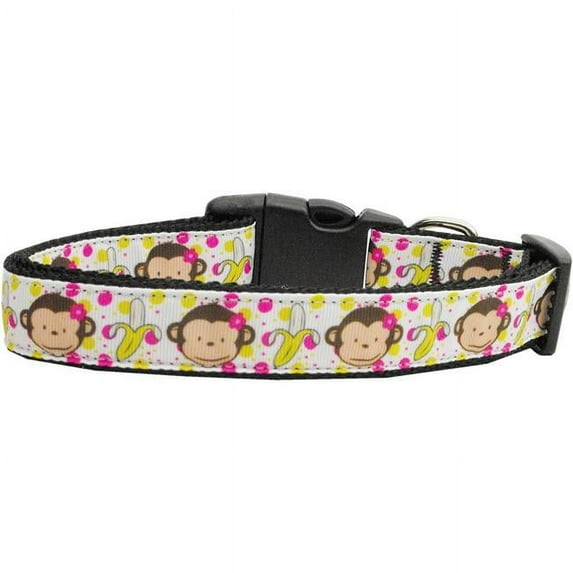 Mirage Pet Products 125-030M MD Monkeys & Bananas Nylon Ribbon Martingale Collars, Medium