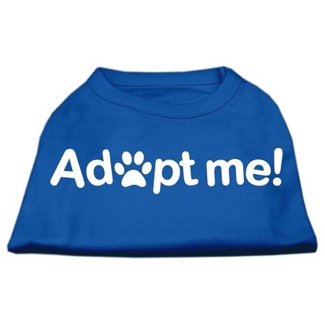 Mirage Pet Products 51139 XXLBL Adopt Me Screen Print Shirt Blue XXL