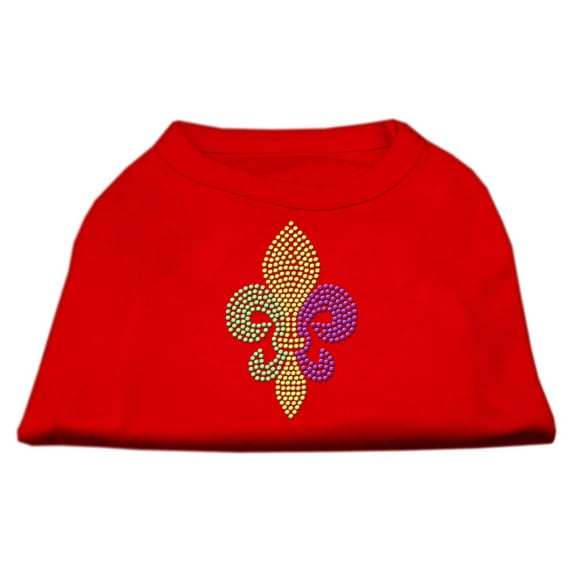 Pet Dog Cat Shirt Rhinestone, "Mardi Gras Fleur De Lis"