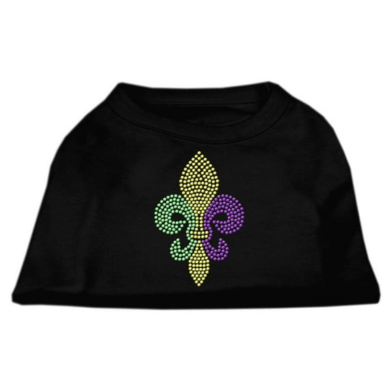 Pet Dog Cat Shirt Rhinestone, "Mardi Gras Fleur De Lis"