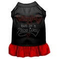 thumbnail image 1 of Christmas Pet Dog  Cat Dress Rhinestone, "Naughty But In A Nice Way", 1 of 10