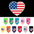thumbnail image 1 of Pet and Dog Bandana Screen Printed, "American Flag Heart", 1 of 10