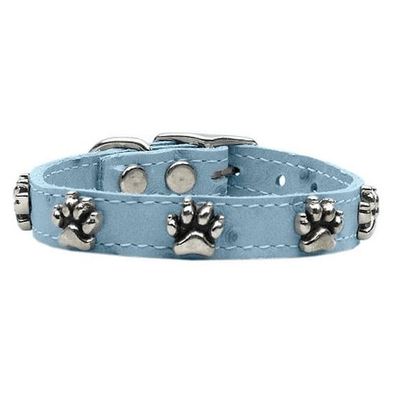 Mirage Pet Products 83-09 10Bbl Faux Ostrich Paw Leather Baby Blue 10