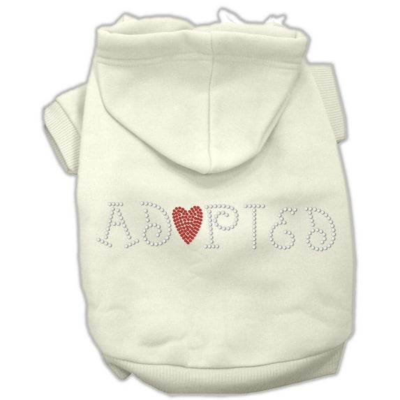 Pet, Dog Cat Hoodie Rhinestone, "Adopted"