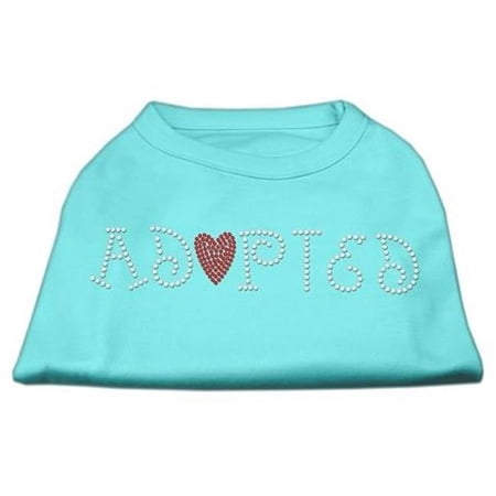 Mirage Pet Products Adopted Rhinestone Shirt Aqua M - 12
