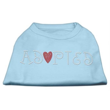 Mirage Pet Products Adopted Rhinestone Shirt Baby Blue XS - 8
