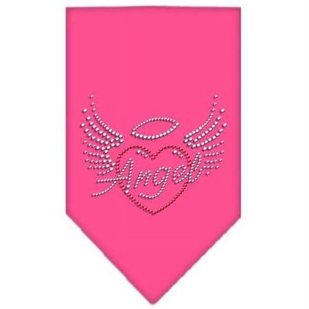 Mirage Pet Products Angel Heart Rhinestone Bandana Bright Pink Small
