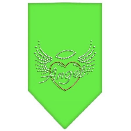 Mirage Pet Products Angel Heart Rhinestone Bandana Lime Green Large