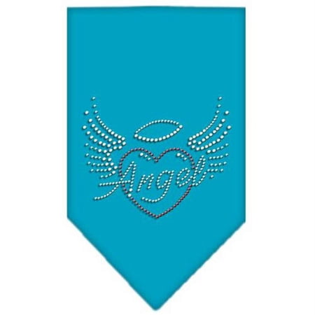 Mirage Pet Products Angel Heart Rhinestone Bandana Turquoise Small