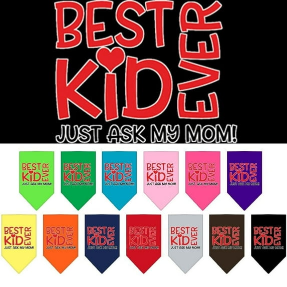 Mirage Pet Products Ask My Mom Screen Print Bandana, Black, Small