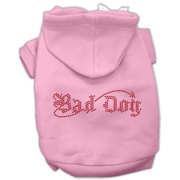 Mirage Pet Products Bad Dog Rhinestone Hoodies Pink XS - 8