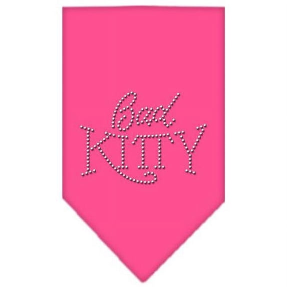 Mirage Pet Products Bad Kitty Rhinestone Bandana Bright Pink Small