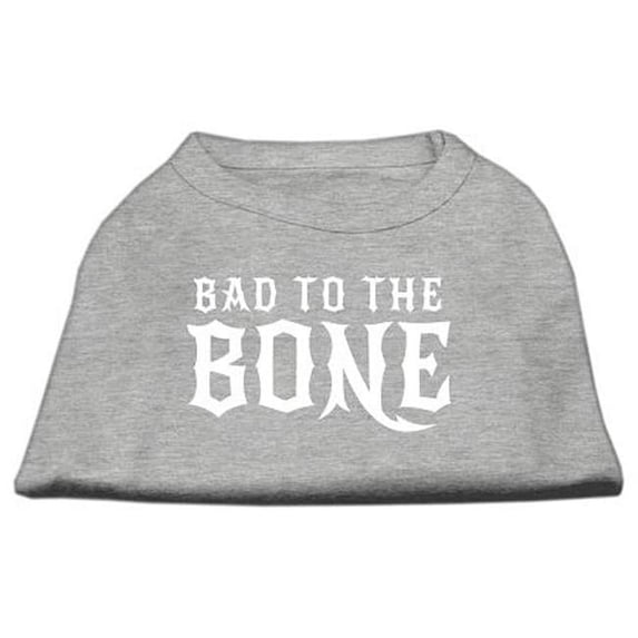 Mirage Pet Products Bad to the Bone Dog Shirt Grey Lg - 14