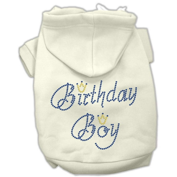 Birthday Pet Dog Cat Hoodie Rhinestone, "Birthday Boy"