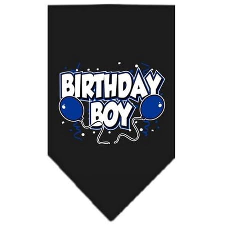 Mirage Pet Products Birthday Boy Screen Print Bandana Black Large