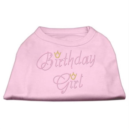Mirage Pet Products Birthday Girl Rhinestone Shirt Light Pink M - 12