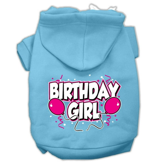 Pet, Dog Cat Hoodie Screen Printed, "Birthday Girl"