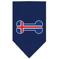 thumbnail image 1 of Mirage Pet Products  Bone Flag Iceland Screen Print Bandana Navy Blue Small, 1 of 1