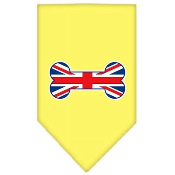 Mirage Pet Products Bone Flag UK Screen Print Bandana Yellow Small