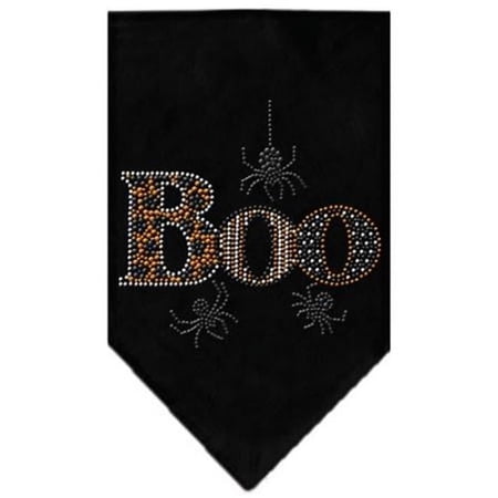 Mirage Pet Products Boo Rhinestone Bandana, Black - Large