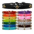 thumbnail image 1 of Mirage Pet Products Bronze Fleur De Lis Widget Croc Dog Collar Red Size 16, 1 of 11