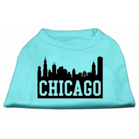 Mirage Pet Products Chicago Skyline Screen Print Shirt Aqua XXL - 18