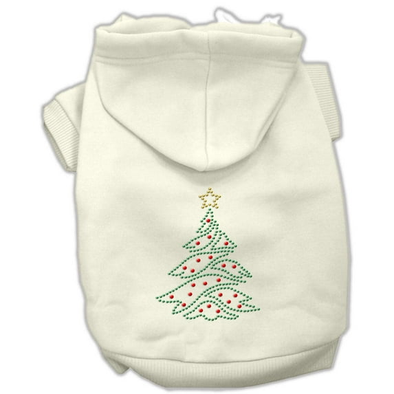 Christmas Pet, Dog Cat Hoodie Rhinestone, "Christmas Tree"