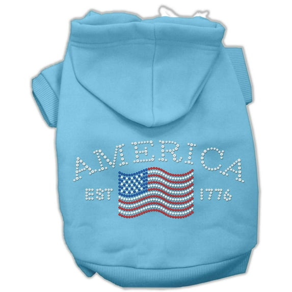 Pet, Dog Cat Hoodie Rhinestone, "Classic American"
