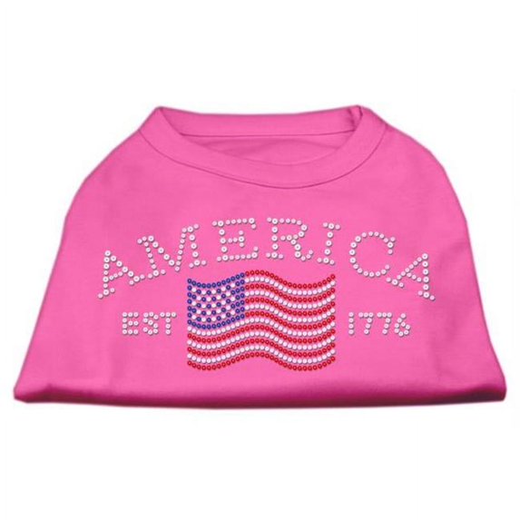 Mirage Pet Products Classic American Rhinestone Shirts Bright Pink M - 12