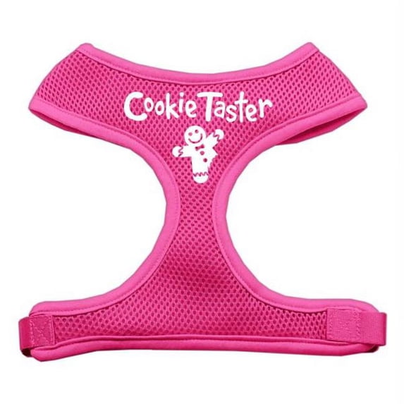 Mirage Pet Products Cookie Taster Screen Print Soft Mesh Harness Pink Large