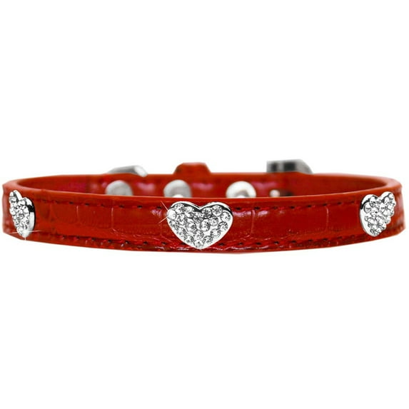 Dog, Puppy Pet Designer Croc Collar, "Crystal Heart"