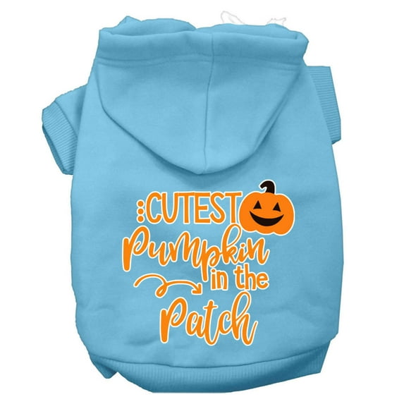 Halloween Pet, Dog Cat Hoodie Screen Printed, "Cutest Pumpkin In The Patch"