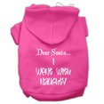 thumbnail image 1 of Dear Santa I Went with Naughty Screen Print Pet Hoodies Bright Pink Size Sm (10), 1 of 11