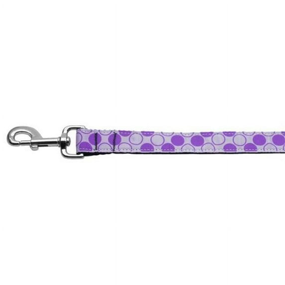 Mirage Pet Products Diagonal Dots Nylon Collar Lavender 1 wide 6ft Lsh