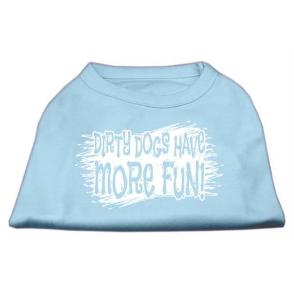 Mirage Pet Products Dirty Dogs Screen Print Shirt Baby Blue Med - 12