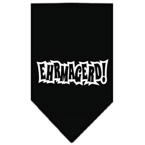 Mirage Pet Products Ehrmagerd Screen Print Bandana Black Small