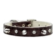 thumbnail image 1 of Mirage Pet Products  Faux Snake Skin Crystal and Spike Collars - Chocolate - 12, 1 of 1